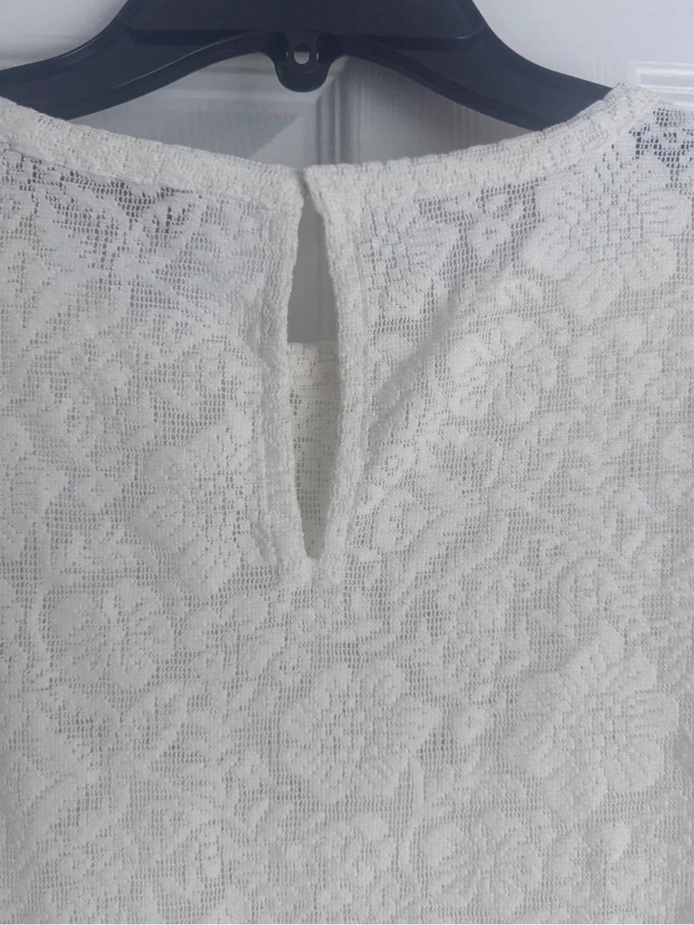LOFT Lace and Ruffle Knit Short Sleeve Top, Cottagecore, Romantic Lace Top